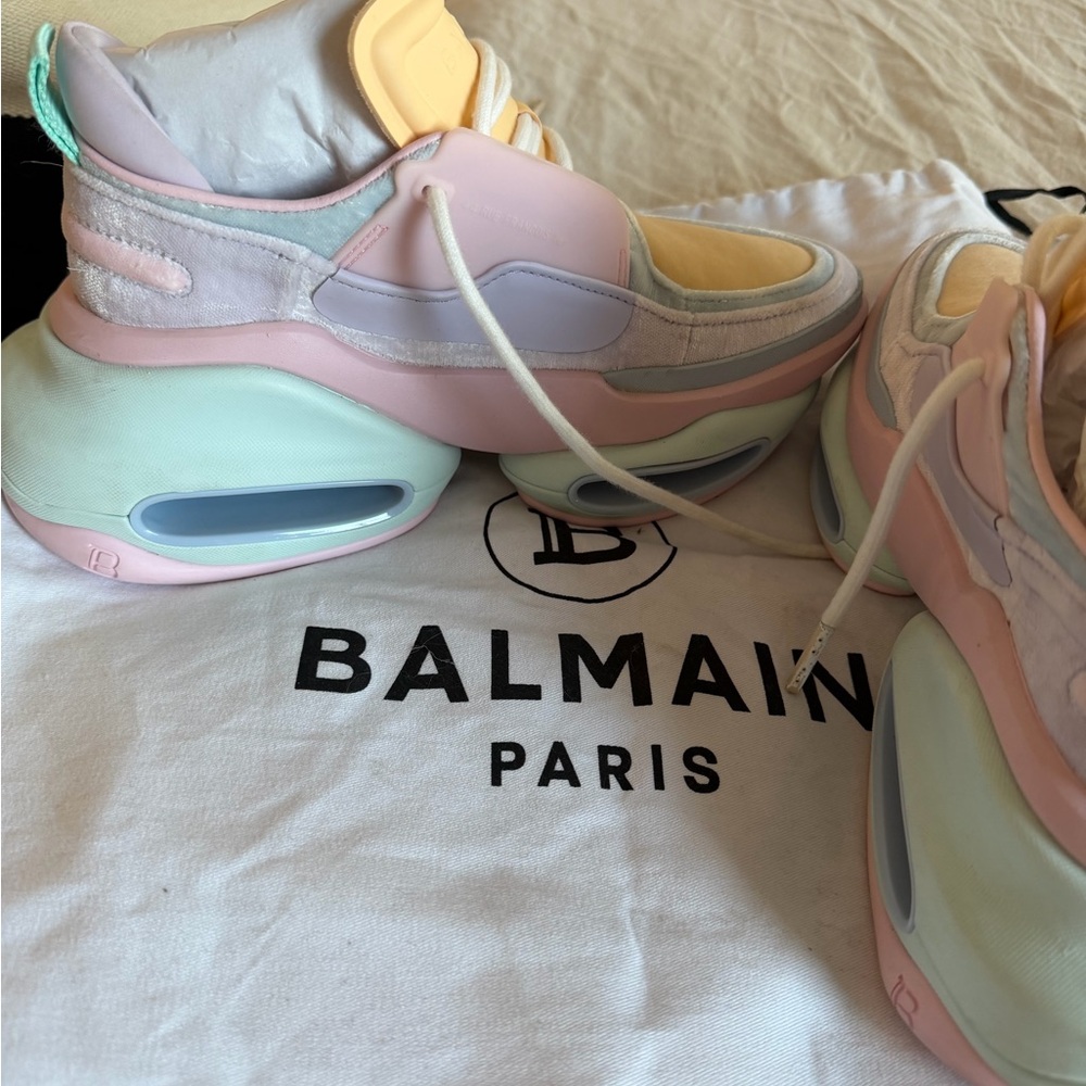 Balmain Women's Multicolor Pastel Sneakers